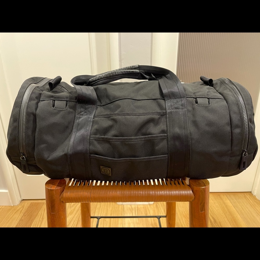 Lululemon Black Nylon Gym Carry-all Duffel Bag